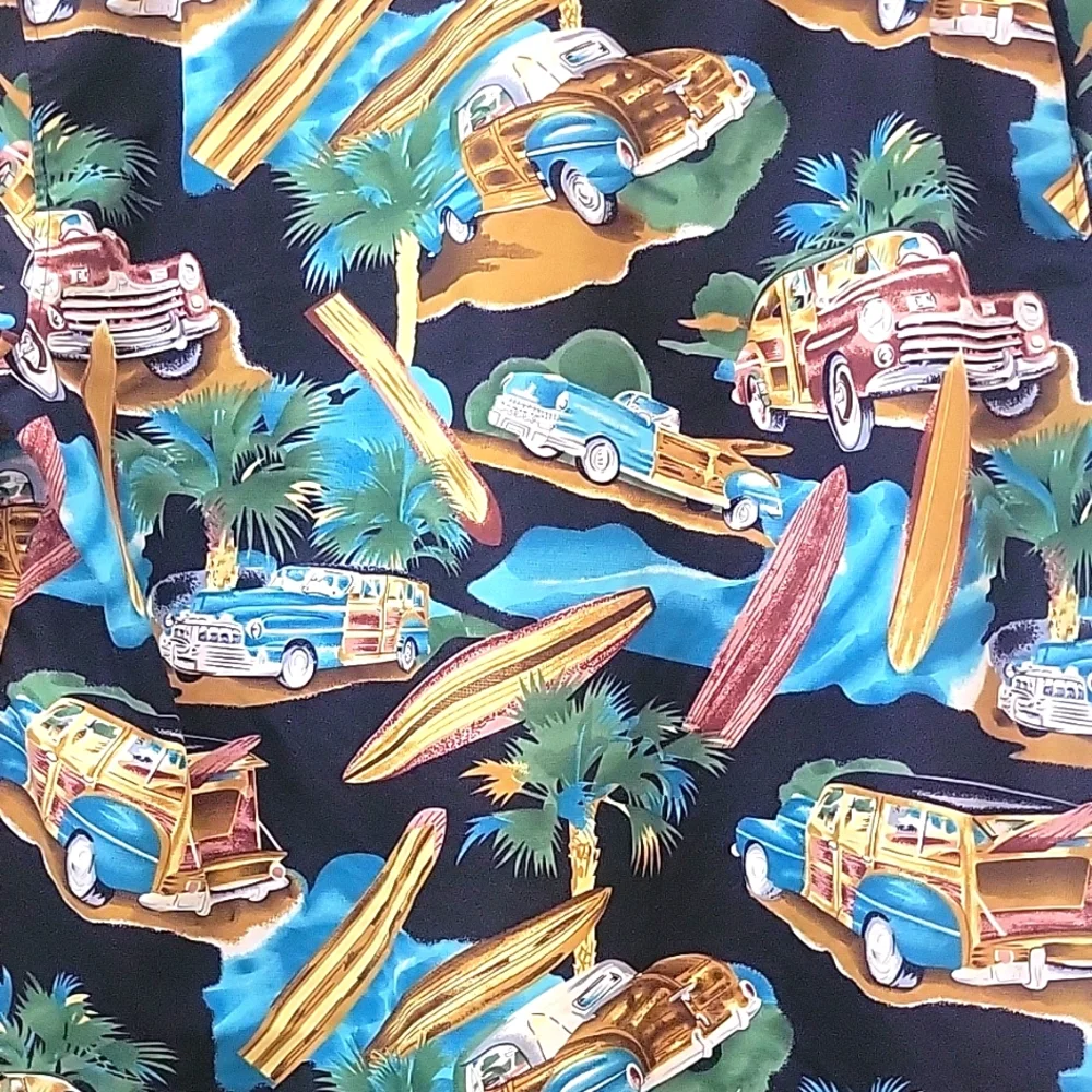 International Trading Co. Tropical Surfboard Print Men's Shirt - Picture 4 of 6